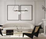 Lampa wisząca Reverso  (PND-5622-4-BK-W) - Italux