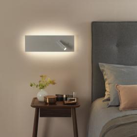 aranżacja wnętrz - Wykorzystano kinkiet EDGE READER LED biały (7855) firmy Astro Lighting