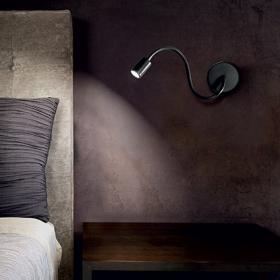 aranżacja wnętrz - Wykorzystano oprawę Kinkiet FOCUS AP1 kol. czarny (097190) Ideal Lux