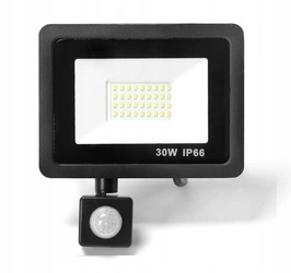 Naświetlacz LED 30W z czujnikiem ruchu barwa biała neutralna - Syntron
