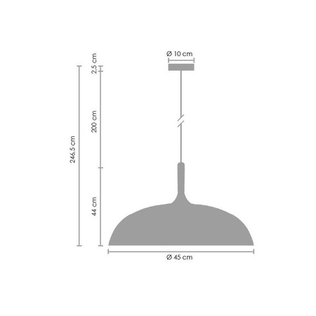 Lampa wisząca SAUCER czarna (ST-5219-black) - Step into Design
