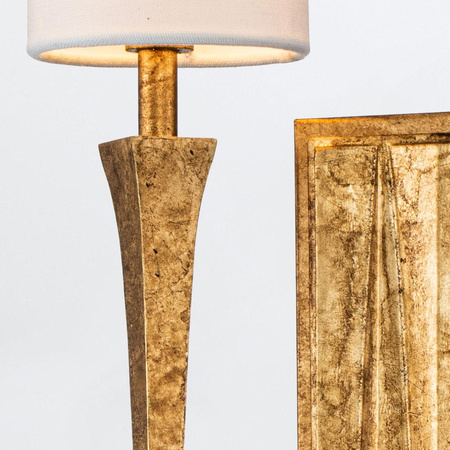 Dekoracyjny kinkiet Crest - 2 źródła światła - Płatkowe złoto (QN-CREST-2WB-DG) - Quintiesse