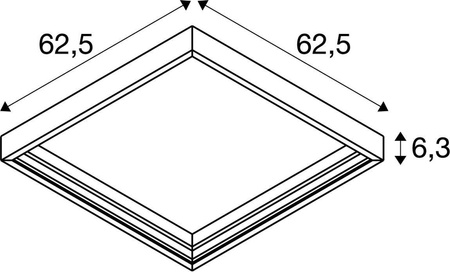 Rama montażowa natynkowa PANEL 625 (1007475) - SLV
