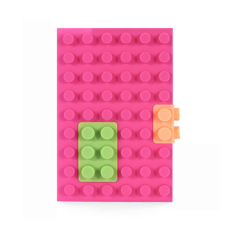 KLOCKOWY NOTES CIEMNY RÓŻOWY - DomenoLED