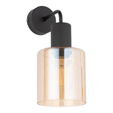Kinkiet SIERRA BLACK bursztynowy (6656) - TK Lighting