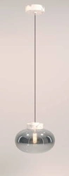 Lampa wisząca MOONSTONE biały marmur + szkło dymione (P0517) - MAXLIGHT