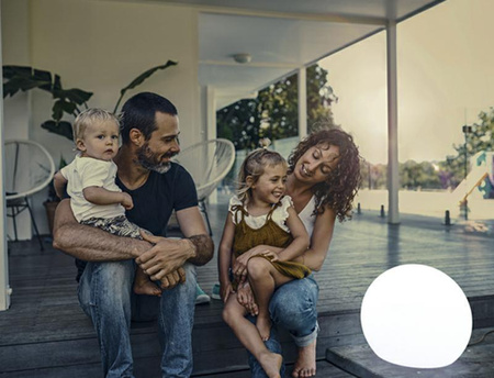 NEW GARDEN lampa ogrodowa BULY 40 CABLE biała (LUMBL040OFNW) - New Garden