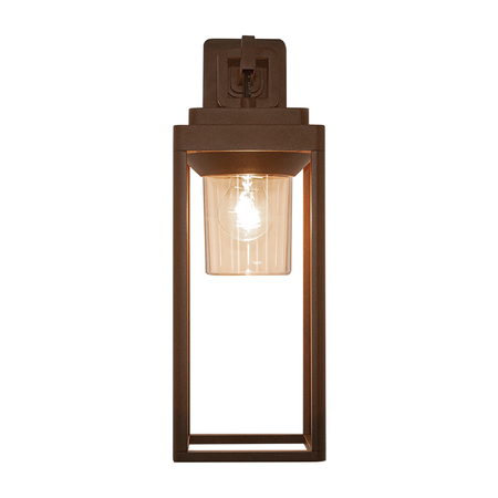 OUTDOOR SCONCE LIGHT E27 MAX 15W ALUMINIUM BROWN (E343 Zambelis) - Zambelis