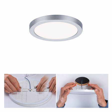 Plafoniera VariFit AREO LED 6.5W 500lm 4000K okrągla 118mm IP44 230V chrom matowy / tworzywo sztuczne (PL93037) - PAULMANN