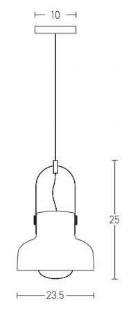 PENDANT 1L WHITE MATT (18190 Zambelis) - Zambelis