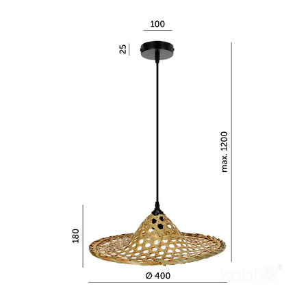 Lampa wisząca BOHO BRAGA 1xE27 Kobi Design (002152KOB) - KOBI LIGHT