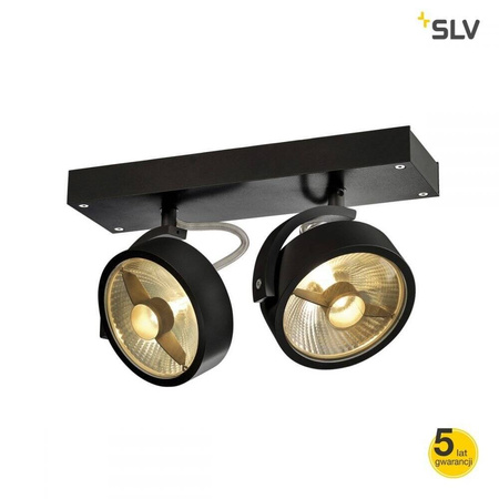 KALU 2 QPAR111, ścienna/sufitowa, czarna, max. 75W