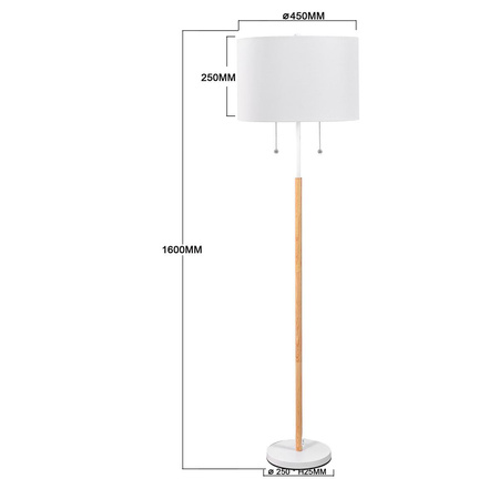 Lampa stojąca Fogo 2xE27 biała  (LP-0304/2F WH) - Light Prestige