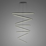 Lampa wisząca Ledowe Okręgi No.8 230 3k czarna Dali (LA088/P_230_in_3k_black_Dali) - ALTAVOLA DESIGN