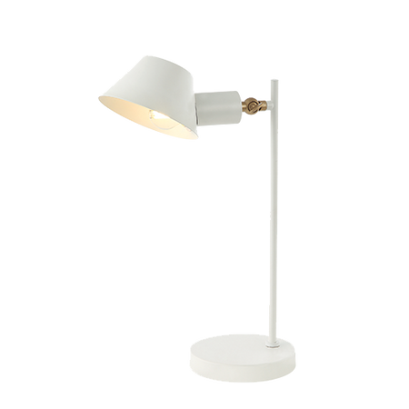 TABLE LAMP E27 MAX 25W IRON  WHITE -GOLD COLOR  ON OFF SWITCH (20222 Zambelis) - Zambelis
