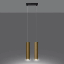 Podwójna Lampa Wisząca LAGOS 2 złoty połysk (SL.1241) - Sollux Lighting