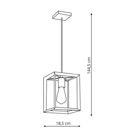 Napoli lampa wisząca czarna (LP-4146/1P-BL) - Light Prestige