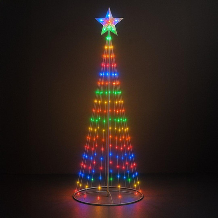 Choinka 1,8 m na pilota do zmiany świateł  269LED RGB + 2700K IP44 (EK2403) - Eko-Light