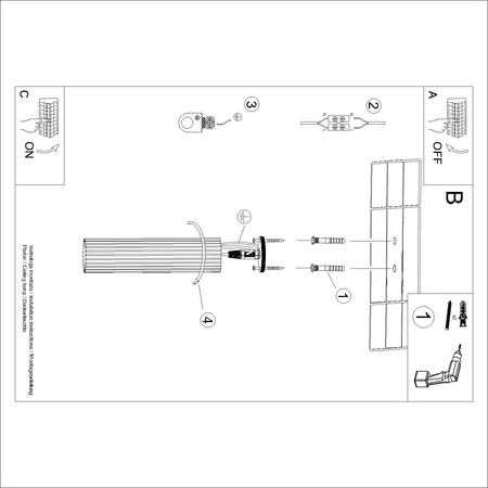 Lampa sufitowa KARBON 40 taupe (SL.1772) - Sollux Lighting