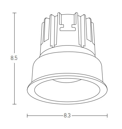 DOWNLIGHT SPOT LED 13W BLACK (S078 Zambelis) - Zambelis