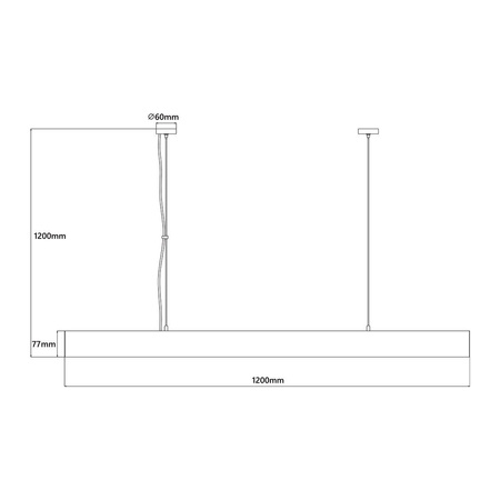 Lampa wisząca Mira L LED CCT Tuya czarna  (LP-1201/1P L BK Smart) - Light Prestige