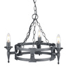 Żyrandol Saxon (SAX3-BLK-SIL) - Elstead Lighting