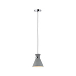 Verve Lampa wisząca IP44 max. 20W E27 Szary/Chrom 230V Beton/Metal (PL70890) - PAULMANN