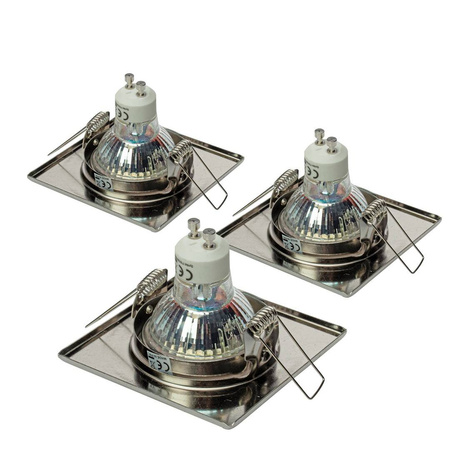 ZESTAW OCZEK KWADRATOWYCH 3x5W GU10 (EKZ2697) - Eko-Light
