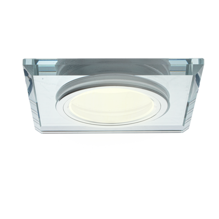 Oczko sufitowe szklane KWADRATOWE. Kolor: SREBRNY (EKOS270) - Eko-Light