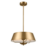 Elegancka Lampa wisząca Luella - 3 źródła światła - Szczotkowany naturalny mosiądz (KL-LUELLA-3P-BNB) - Kichler