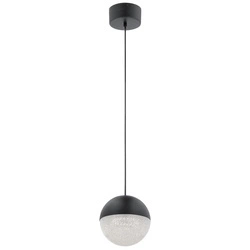Mała lampa wisząca LED Moonlit - Matowa czerń (QN-MOONLIT-P-MBK) - Quintiesse