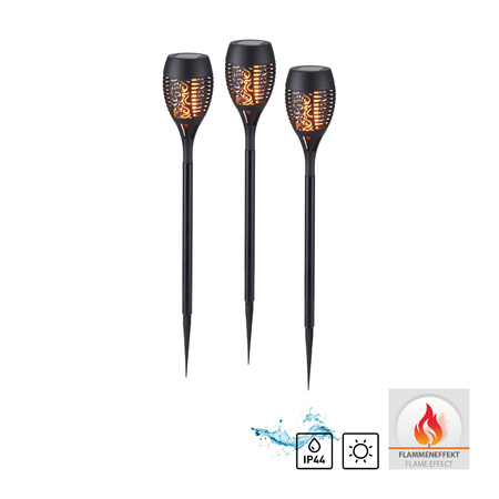 FACKEL-SOL KOLEC OGRODOWY SOLARNY CZARNY SETx3 (19106-18-3) - Paul Neuhaus