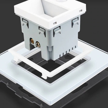 Wkład oświetlenia schodowego z czujką ruchu ze szklanym panelem (VL-LS-PIR-63) - Livolo