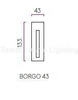 Wpust ścienny Borgo 43 stal nierdzewna 3000K (7480 Astro Lighting)
