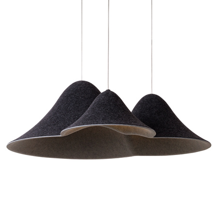 Wisząca lampa z filcu MAXLIGHT P0565 BELMOND BLACK&GREY