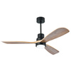PENDANT FAN BLACK NATURAL WOOD LED 15W (19141 Zambelis) - Zambelis
