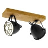 Plafon GATEBECK 2 czarny/drewno (49077 - Eglo)