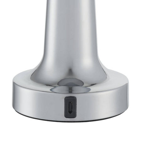 Przenośna lampa z dotykowym włącznikiem TAVOLO A  srebrna 21 cm (ST-8127T/A SILVER) - Step into Design