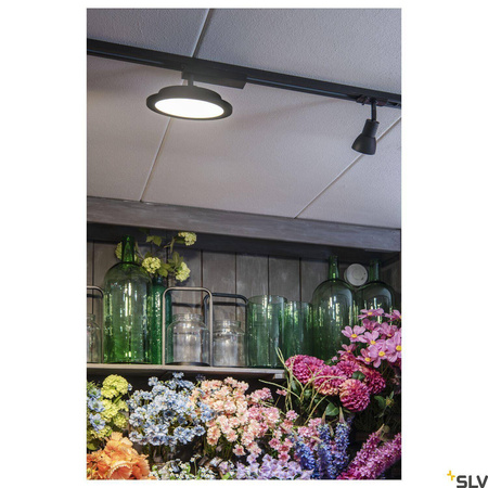 PANEL TRACK okrągły 150x300 mm, 1-fazowy spot czarny 18 W 3000 K (1004935) - SLV