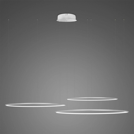Lampa wisząca Ledowe Okręgi No.3 80cm 3k srebrna Dali (LA075/CO3_80_in_3k_silver_Dali) - ALTAVOLA DESIGN