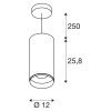 NUMINOS® DALI XL, oprawa wisząca czarna 36 W 3000 K 36°  (1005784) - SLV