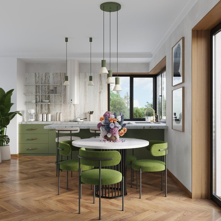 Lampa wisząca ESTRIA 1 beżowa/zielona oliwka (SL.1872) - Sollux Lighting