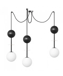 Potrójna lampa sufitowa pająk OIO A3 czarna z mosiądzem (OIA332P0) - Ummo