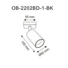 WADE KINKIET CZARNY/BLACK (OB-2202BD-1-BK) - Zuma Line