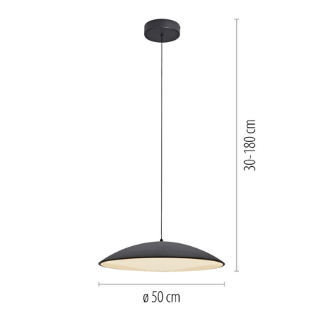 LENTE LAMPA WISZĄCA CZARNA (14607-18) - Paul Neuhaus