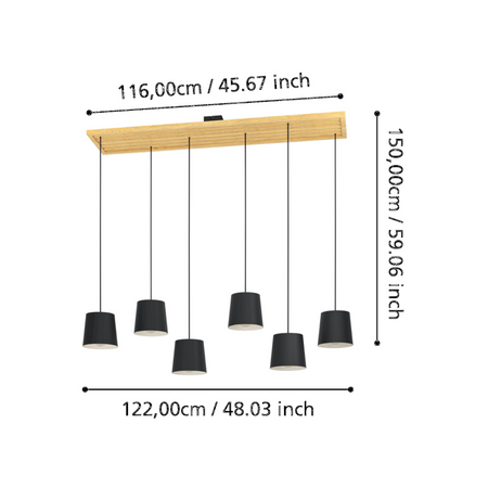 Lampa wisząca CAMARIOCA brązowa (390131) - EGLO