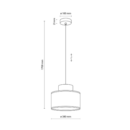DUO JUTA GREEN LAMPA WISZACA 1 (3256) - TK Lighting