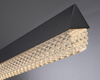 Czarna lampa wisząca z połyskiem kryształu ANABELLA LED 120 cm (ST-8501 black) - Step into Design