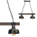Lampa wisząca FARO BLACK / WOOD 3xE27 60W (MLP6243) - Milagro