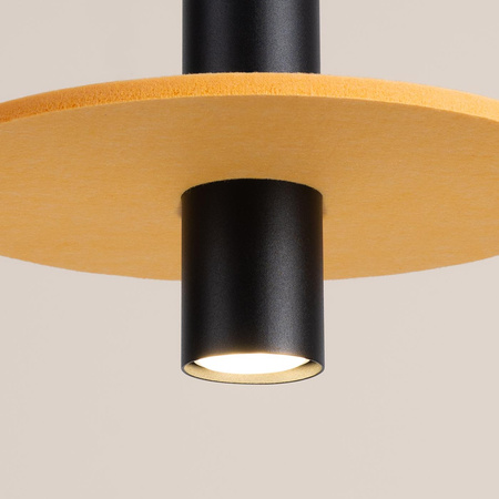 Lampa wisząca PELTA 1 czarna/żółta (SL.1883) - Sollux Lighting